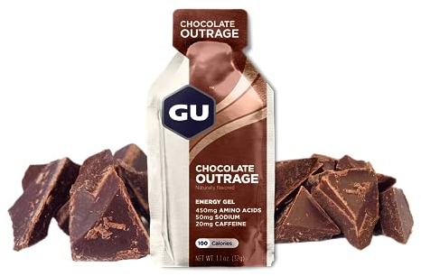 GU Energy Gel Chocolate Outrage Schokolade, Dunkelbraun, 24 stück