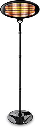 SUNTEC Infrarot-Heizstrahler | Heat Carbon Wärmestrahler für Terrasse | Outdoor Terrassenheizer für Balkon, Garten Infrarotstrahler Strahlwasser-Schutz (Night Sun)