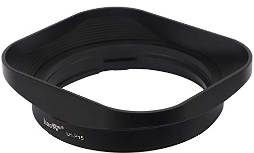 Haoge LH-P15 Quadratische Metall-Gegenlichtblende für Panasonic Leica DG Summilux 15 mm f/1.7 ASPH Objektiv 15 mm F1.7