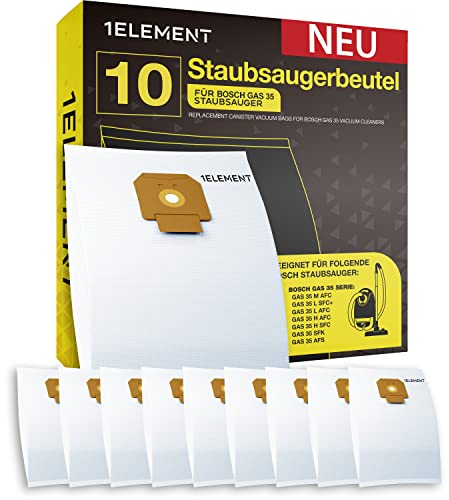 10 Vlies Staubsaugerbeutel für BOSCH GAS 35 Staubsauger (35L) - für alle Modelle: [M AFC/L SFC+ / L AFC/H AFC/H SFC/SFK/AFS] - 35 Liter Beutel für Professional Industriestaubsauger