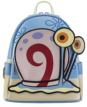 Loungefly SpongeBob Schwammkopf - Sponge Bob Gary - Rucksack - Spongebob - Amazon-Exklusiv - Premium-Vegan-Leder - Geschenkidee - Offizielle Merchandise - für Jungen, Mädchen, Männer und Frauen