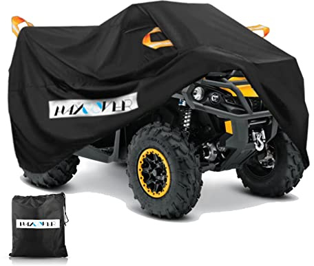 Copertura impermeabile per ATV, in tessuto Oxford 210D resistente, copertura grande HAYCOVER per ATV Quad, scooter, moto, quad, per esterni, contro la polvere, pioggia, protezione UV (nero, 260L*120W