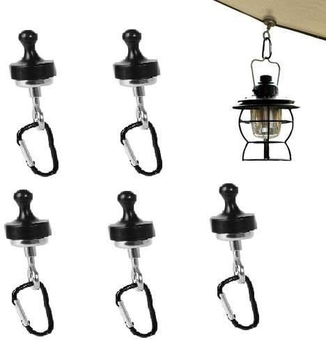 PW TOOLS Magnetic Hooks for Canopy, 1/2/5 Tent Magnetic Hook, Lightweight Magnetic Hooks, Strong Magnet Hooks Outdoor Indoor Hooks for Camping Tent Fridge Garage