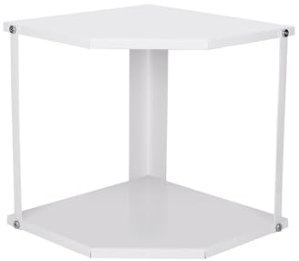 HUIJIN bianco,Cucina a 2 livelli, bianco e nero, organizzatore cucina, ripiano angolare triangolare, organizzatore casa, per pentole e bollitori.