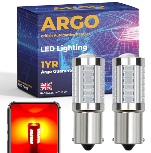 Argo 33 Smd 382 P21w Bulb Xenon Red Led Car Bulbs 12v Stop Tail Brake Light Bulbs 1156 Ba15s Rear Fog Light P21w Led Bulb Bayonet Upgrade Super Bright Car Light Bulbs