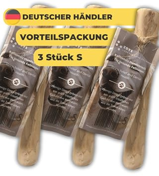Zoys® Kaffeeholz für Hunde - Natürlicher Kauknochen für Hunde in 5 Größen - Kaustab für Zahnreinigung & Zahngesundheit & nachhaltige Beschäftigung - Hundezubehör langlebig & risikoarm (S, 3, stück)
