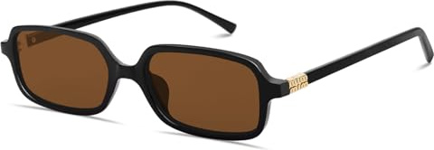 BOTEN Retro Rechteckige Sonnenbrille Herren Damen Mode Vintage Niedlich Kleine Quadratische Sonnenbrille 90er Jahre