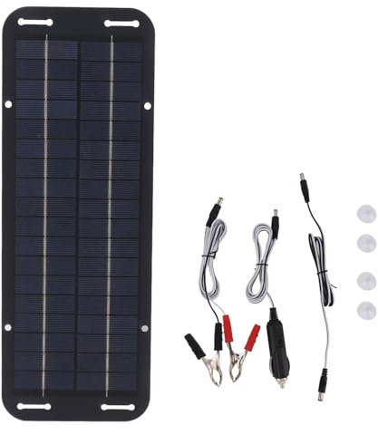 Chargeur solaire Trickle - Entretien de batterie solaire étanche - Chargeur solaire pour voiture, camion, bateau, moto, remorque marine - Batterie pour remorque, charge en plein air