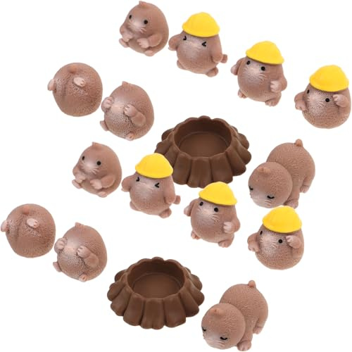 DECHOUS 24stücke Miniaturfiguren aus Kunstharz Mini-tierornamente Niedliche Gopher-Statue Cartoonfiguren für DIY-Garten und Heimdekoration Tischdeko Puppenhausaccessoires