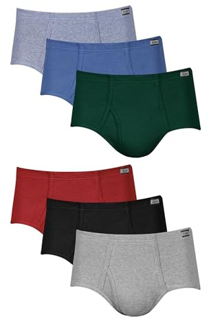 Hanes Men's 6-Pack Tagless No Ride Up Briefs with ComfortSoft Waistband, Assorted, Medium