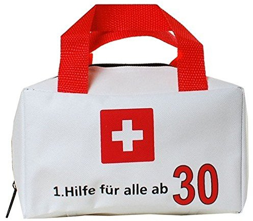 Udo Schmidt Geburtstags Tasche 1.Hilfe für alle ab 30 Jahre Party Deko Geburtstagstasche