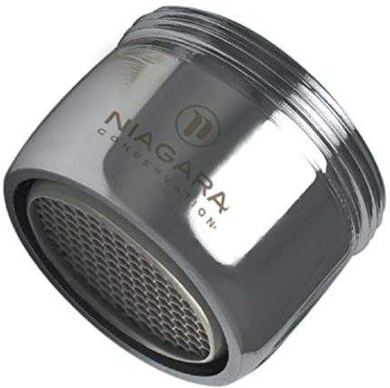 Niagara Conservation - N3210B-PC-T 1.0 GPM Dual Thread Pressure Compensated Bubble Spray California Compliant Faucet Aerators, 6 Pack - Standard Chrome Sink Faucet Aerator with Low Flow Rate