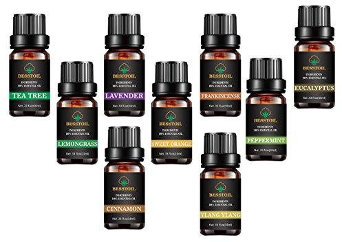 Ätherische Öle Set von TOP9, aromatisches Aromatherapie Duftöl Geschenkset mit 100% Aromatherapie