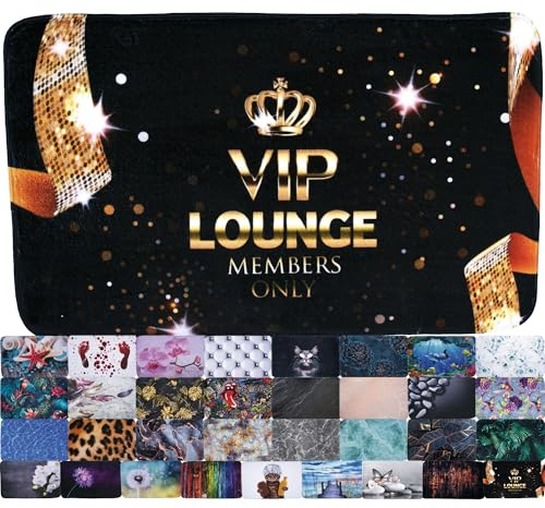 Sanilo Badteppich, viele schöne Badematten zur Auswahl, Badvorleger sehr weich und rutschfest, waschbar und schnelltrocknend (VIP Lounge, 70 x 110 cm)