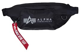 Alpha Industries Unisex Packable Waist Bag, Black, One Size