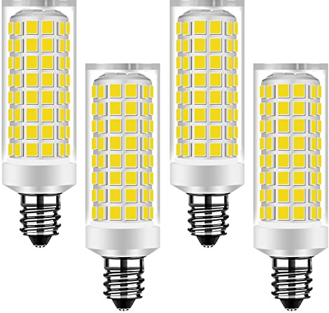 HUIMEIJIA E11 5W led Bulb 50W Equivalent Halogen Replacement Lights Mini Candelabra Base AC110-130V Replaces 75t4q/ev/mc T4 /T3 JD e11 Light Non-dimmable 500LM (3000K Warm White, 4PACK)