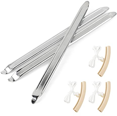 EXLECO 3Pcs Montierhebel 30cm Reifen Montiereisen mit Rad Felge Protektoren Reifenheber Reifenmontage Werkzeug Montagehebel Reifenhebel Reifenentferner Montierstange für Motorrad Auto ​Reifen wechseln