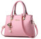NICOLE & DORIS Sac a Main Femmes Élégant Sac D'épaule Simplicité Sac Bandouliere en PU Cuir Sac Fourre Tout Sacs Portés Main Etanche Pochette avec Chic Pendentif Rose
