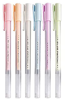 Keeplus 6PCS Schnell trocknender Klebestift,Scrapbook Quick Dry Glue Pen,Schnelltrocknender Klebestift für Sammelalbum,flüssiger Klebestift, Feiner Flüssiger Klebestift,Schnelltrocknender Klebestift