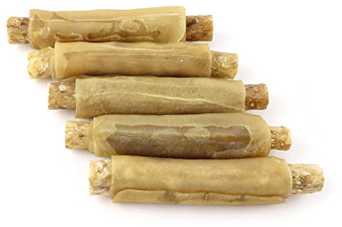 DOGBOSS 100% Natur gefüllte Kaurollen in verschiedenen Größen und Geschmack (5er Hähnchen 17 cm)