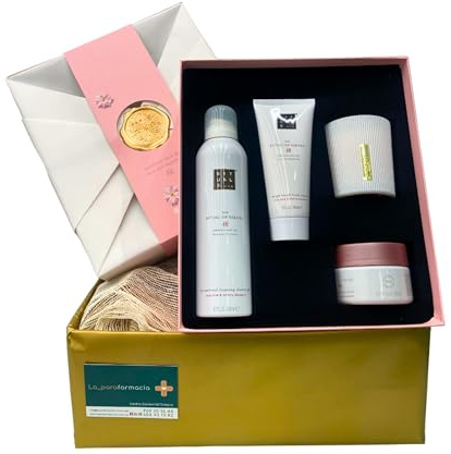 Cofre Regalo Mujer Belleza, Set de 4 Productos Sakura Grande, Kit Belleza Mujer, leche de Arroz y Flor de Cerezo, Cuidado de la Piel Propiedades Nutritivas y Equilibrantes