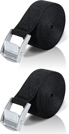 Ieron Lot de 2 sangles et arrimage avec cliquet, sangle de fixation de 1 m pour porte-bagages voiture et vélo