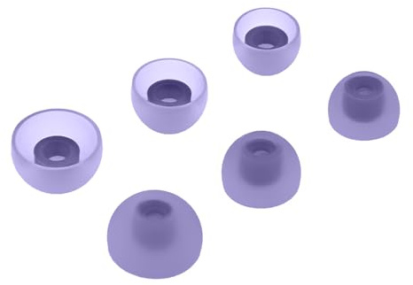 VZU Lot de 3 paires d'embouts de rechange en silicone pour Samsung Galaxy Buds 2 (petit/moyen/grand) Violet clair
