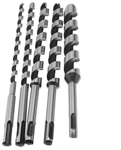5-teiliges Schlangenbohrer-Set, 230 mm, SDS Plus, Rundschaft, 6 10 14 18 20 mm, Holzbearbeitung, Metallbohrer, Säge, Trockenbau, Downlight, Reiben, dünne Kunststoffplatten