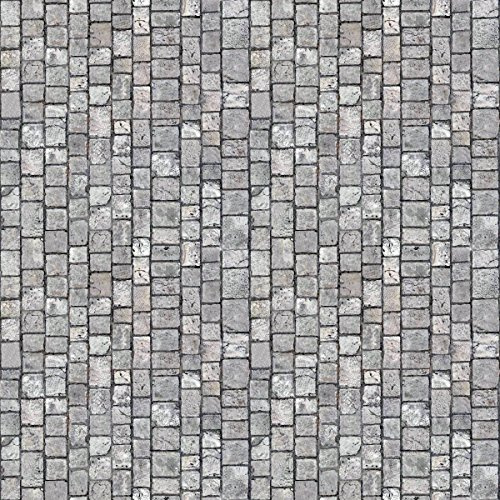 Pack of 5 Dolls House Miniature Bright Used Grey Granite Cobblestones Paper