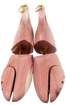 SHBHWS Shoe Trees Men's And Women's Single Tube Adjustable Red Short Boots Wood Shoe Tree Wooden Shoe Trees(EUR45-46)