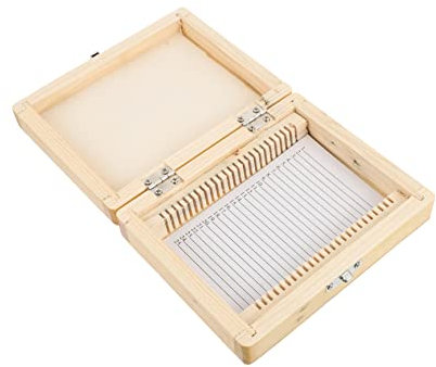 GLEAVI Holz-objektträger-box Mit Nummerierten Fächern Und Metallverschluss Robuste Auflagenbox Für Laborproben Sicherer Mikroskop-scheibenhalter Für Objekte Praktischer Schutz Und Ordnung