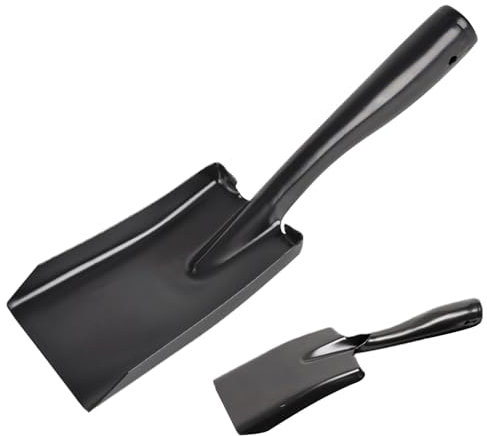 Jardinería clásica de Mano de Mano - Pala de carbón de Metal pequeña - Hojas de jardín y Pala de Mano Puntiaguda | para Recoger carbón, Hojas de jardín, Tierra y Estufa de Fuego Cenizas