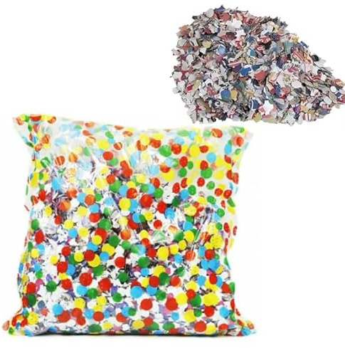 100 Busta di Coriandoli Colorati, da 100g, Perfetti per Feste, Carnevale e Eventi Speciali, Anniversari, Coriandoli in Carta Multicolore Divertimento