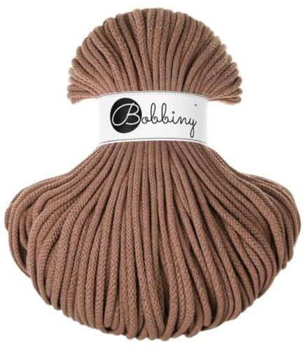 Bobbiny Premium Flechtkordel, 5mm, 100m, Mocha Mousse