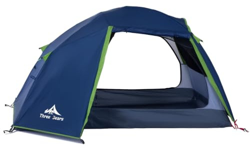 Three Bears Ultraleichtes 2/4-Personen-Rucksackzelt – 3000 mm wasserdicht, sofortiger Aufbau, robust und tragbar für Camping, Wandern und Reisen