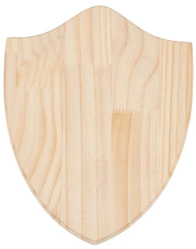 PH PandaHall Wood Shield Plaque, 12.6x9.8 inch Signboard Wooden Signs | Unpainted Blank Signboards Backer Board Unfinished Wood Crafts, for Woodburning Carving Crafting Home Decor Hanging Deer Head