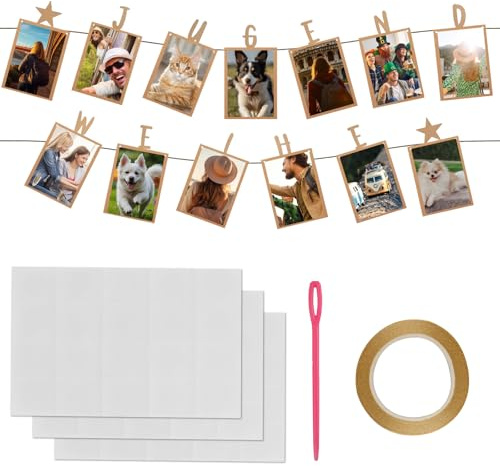 QiXinGYL 13 corde da appendere per foto, per consacrazione giovanile, 15,2 cm, da 1 a 13 anni, per appendere foto, decorazione da parete, decorazione per casa, ufficio, feste