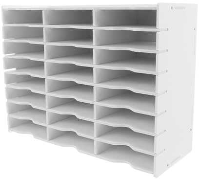 CAXUSD boîte de Rangement de Bureau Organisateur de Stockage de Bureau Organisateur de Fournitures d'artisanat Support de Stockage de téléphone Support de Tampon encreur Plastique Blanche