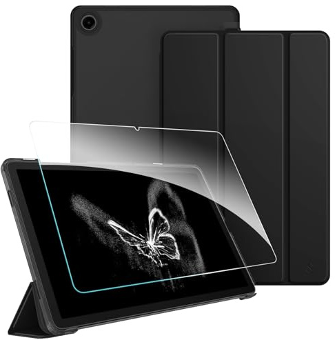 FINTIE Case for Samsung Galaxy Tab A11+ Plus 11 2025 / A9+ Plus 11 2023 | [With Screen Protector] Slim Protective Case with Translucent Back Cover, Black