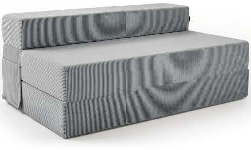 Schlafsofa 140 cm breit – 2-in-1 Bettfunktion & Gästebett, bequem, Cord | 2-in-1 Schlafsofa & Gästebett · tagsüber Sofa, nachts Bett · bequem & stabil · Cord-Bezug abnehmbar & waschbar · OEKO-TEX