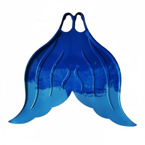 SZLIFE Monofin Nuoto Monopinna Sirena Silicone Grandi Movimento Sinuoso Aiuto Allenamento Adatta Piscina Foto Sottacqua Giochi Mare , Blu Iridescente , 40-42