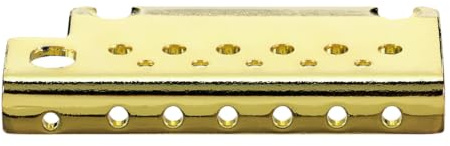 HOOWIFFY Gold Metal Tremolo System Replacement for Six String Electric Guitar 2-point Mounting Bridge Plate, Supports Even String Tension and Resists Wear and Tear for Stage and Studio Use