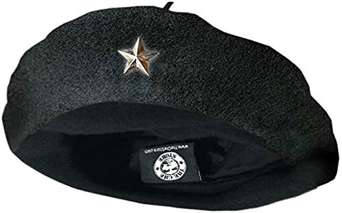 Che Guevara Store Barett Black Original Barett Silver Star, Schwarz, Small