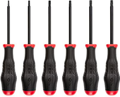 TEKTON Torx High-Torque Black Oxide Blade Screwdriver Set, 6-Piece (T10-T30) | DHT91006 | Made in USA