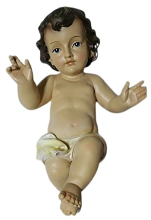 Punto Casa - Estatuilla Niño Jesús para pesebre - Medidas 32 cm de longitud y 19,5 de ancho