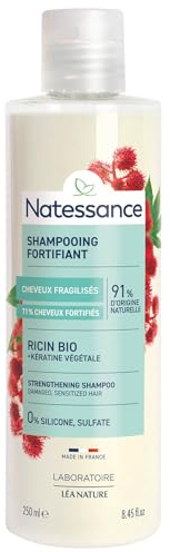 Natessance Shampooing Réparateur Fortifiant 250 ml | Ricin, Kératine Végétale