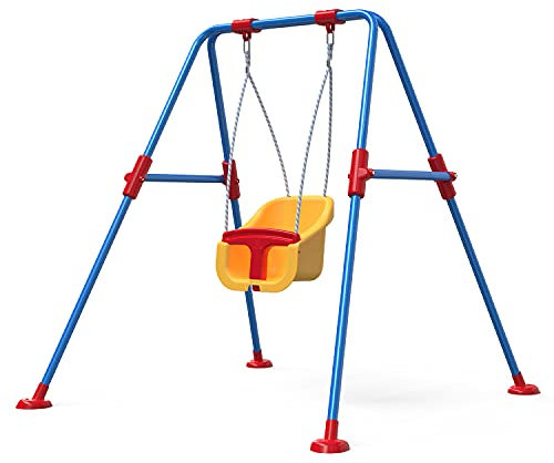 Mondo Altalena Bautiè 32001, Singola per Giardino Esterno, Struttura in Metallo, Seggiolino di Sicurezza - 1- 5 Anni Fino a 20 Kg , Colori Assortiti