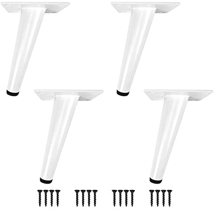 SIVIKIO Piedini per Mobili in Metallo 4pezzi Gambe per Mobili con Base in Gomma Antiscivolo per Mobile TV Mobile Bagno