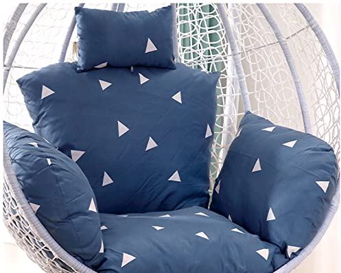 BDMFJY HäNgesessel Kissen, Single Sitzkissen HäNgesessel 1 Personen, Ultra Dick Anti-Verformung Auflagen & Polster FüR Schwingsessel, Outdoor Indoor HäNgesessel Polsterauflage,Light Blue