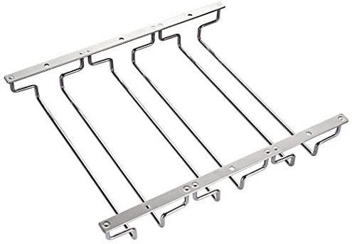 Dianoo 27,5 cm Weinglasregal unter Schrank, Weingläser Aufbewahrungsbügel, hängende Stielglashalter für Bar Esszimmer, 3 Reihen